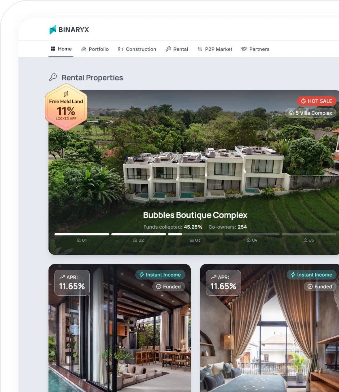 Binaryx platform features overview