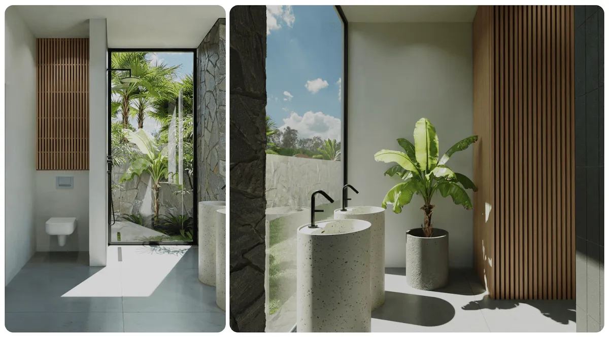 Salle de bain du premier étage Balance Villa