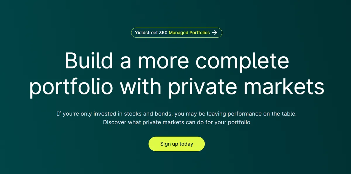 Yieldstreet, investissements alternatifs multi-classes d'actifs