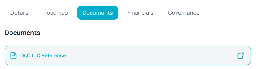 DAO LLC Reference