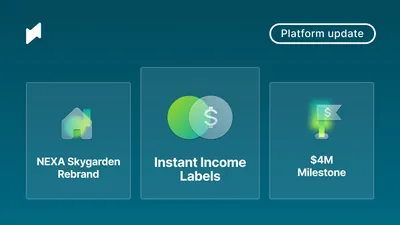 Binaryx Platform Update: April 2025 — Instant Income Labels, NEXA Skygarden Rebrand & $4M Milestone