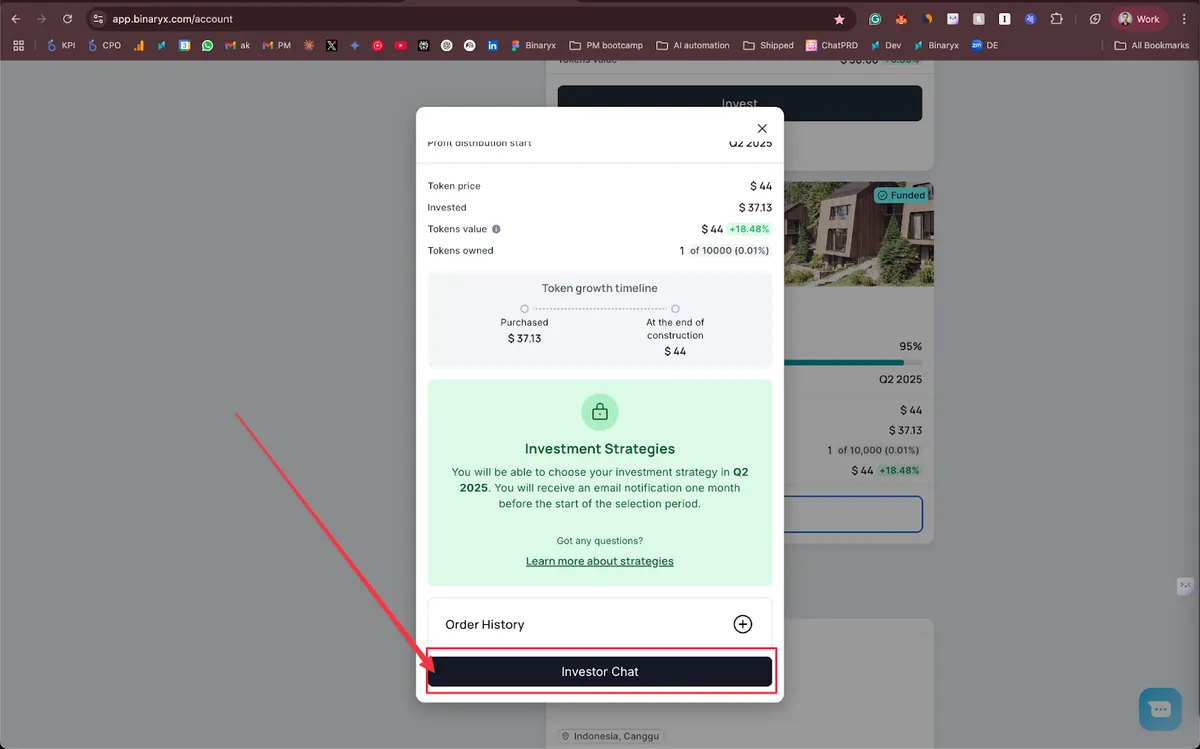 Liens vers les groupes Telegram d'investisseurs Binaryx par bien immobilier