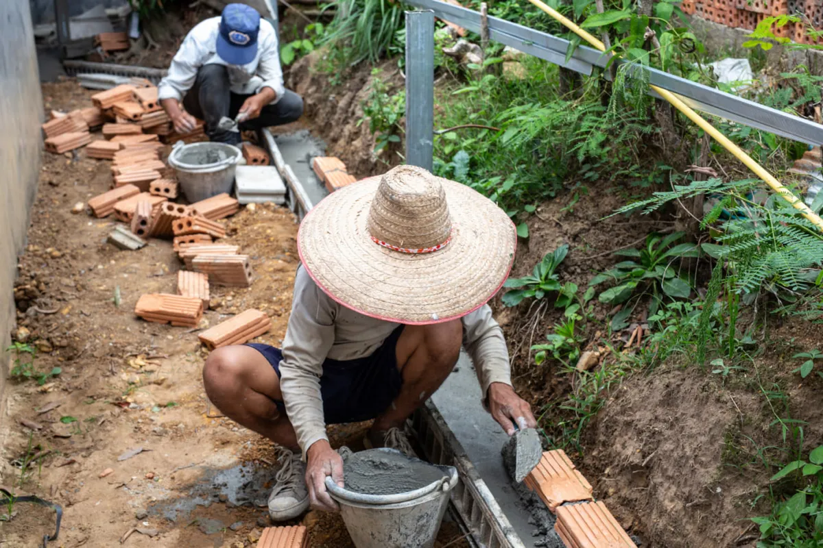 Chantier de construction à Bali