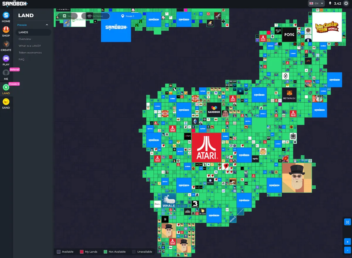 Sandbox land map