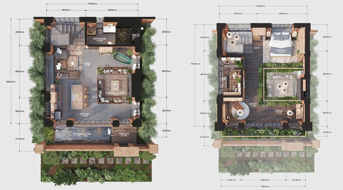 Plan de la villa Magic Story