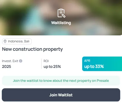 Projets immobiliers sur plan à Bali