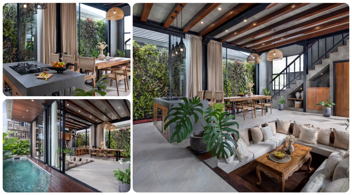 Salon de la villa Tropical Loft