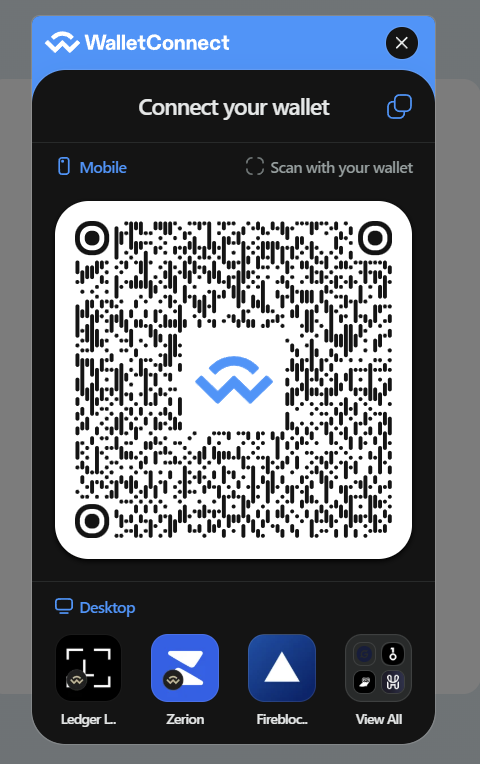 Реєстрація/вхід за допомогою Wallet connect — 2