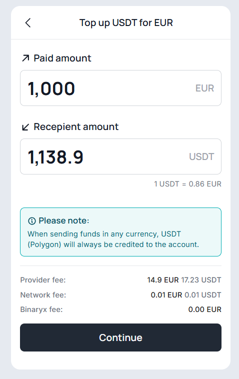 Step 2: Top up your balance — 23